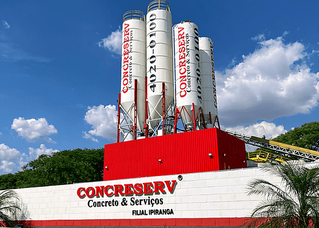 Central de concreto da Concreserv na filial Ipiranga